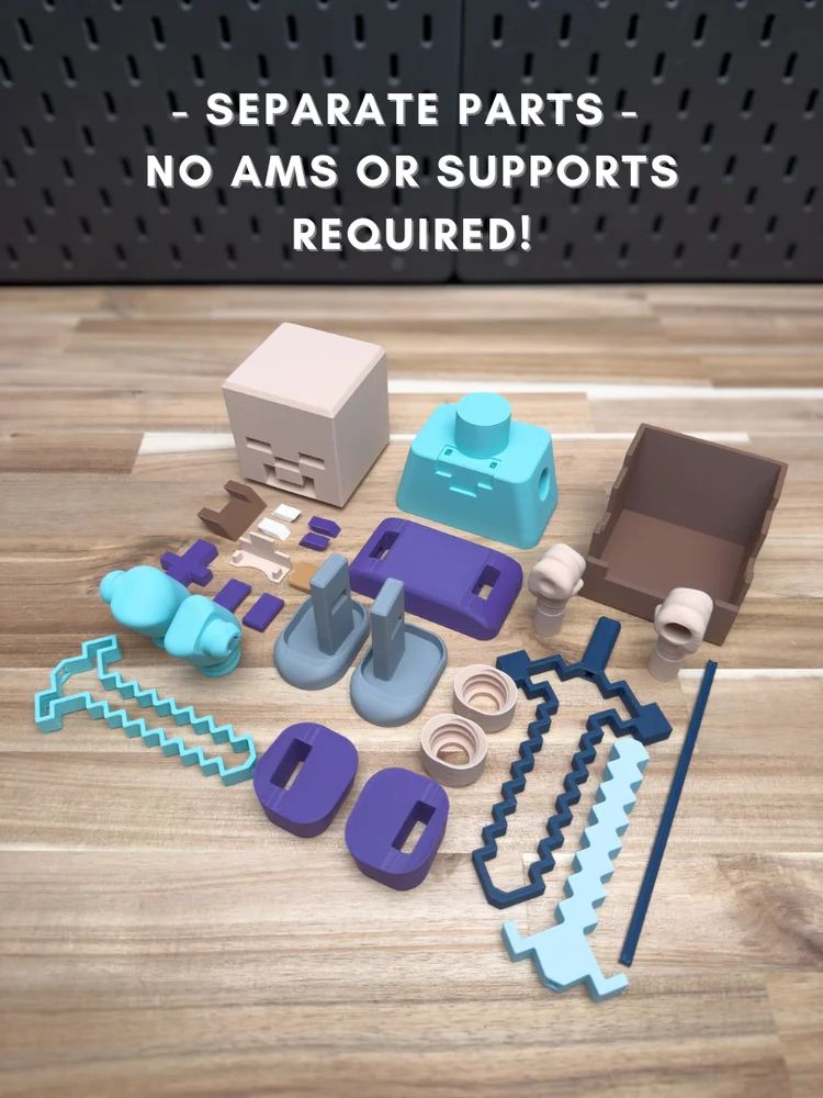 图片[2]-【积木玩具】我的世界-Steve-3D合纵社-3D打印模型STL格式3mf格式免费下载！