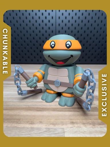 【积木玩具】忍者神龟-米开朗基罗 Michelangelo the Teenage-3D合纵社-3D打印模型STL格式3mf格式免费下载！