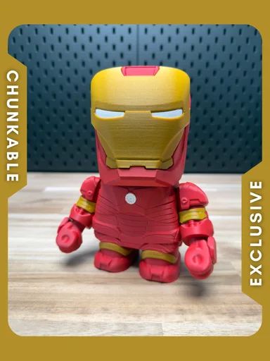 【积木玩具】钢铁侠 Iron-Chunk Kit No Support No AMS No Glue-3D合纵社-3D打印模型STL格式3mf格式免费下载！