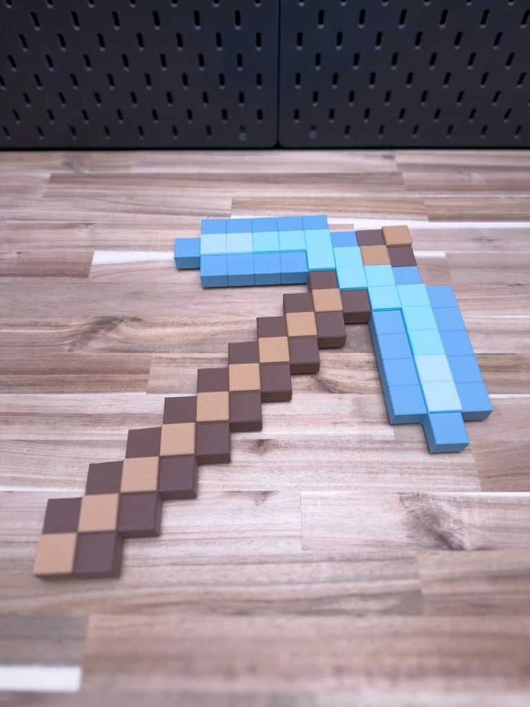 图片[3]-【积木玩具】我的世界-镐Minecraft Pickaxe Prop Kit No Support No AMS No Glue-3D合纵社-3D打印模型STL格式3mf格式免费下载！