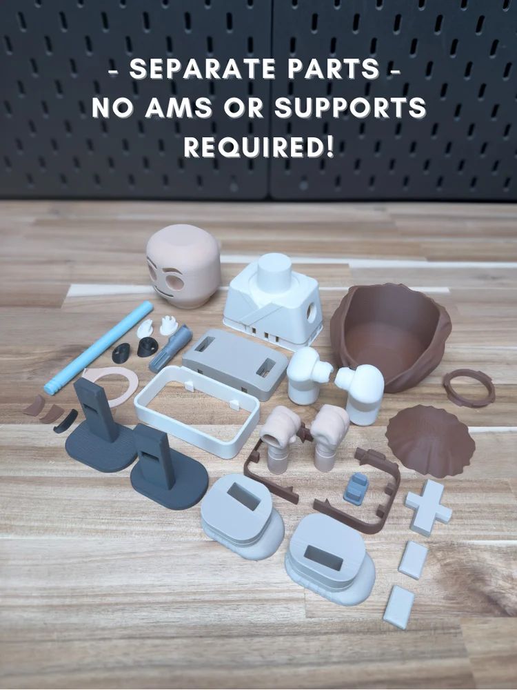 图片[2]-【积木玩具】星球大战-卢克 Luke Chunkwalker Kit No Support No AMS No Glue-3D合纵社-3D打印模型STL格式3mf格式免费下载！