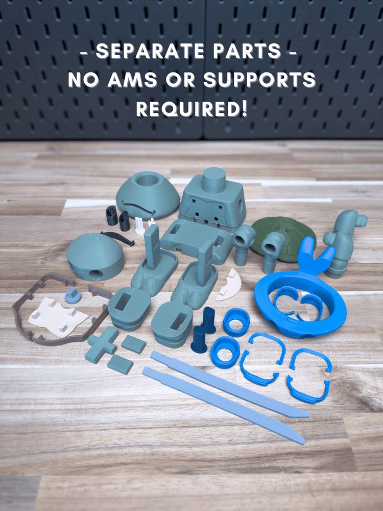 图片[2]-【积木玩具】忍者神龟-达芬奇 Leonardo the Teenage Mutant Ninja Chunk Kit No Support No AMS No Glue-3D合纵社-3D打印模型STL格式3mf格式免费下载！