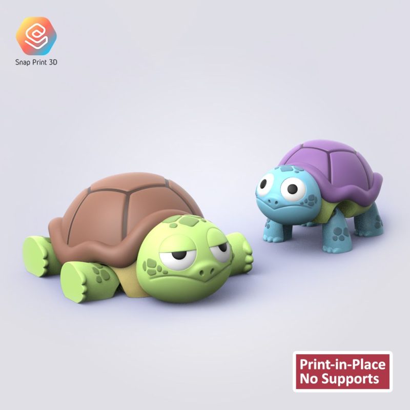 卡通乌龟 Flexi Turtle-3D合纵社-3D打印模型STL格式3mf格式免费下载！