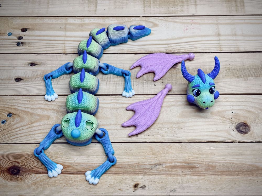 图片[2]-针织飞龙 Knitted dragon-3D合纵社-3D打印模型STL格式3mf格式免费下载！