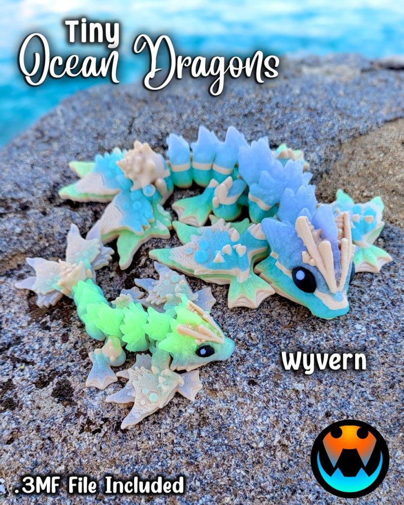 图片[3]-小海龙与双足飞龙 Tiny Ocean Dragon & Wyvern (by Cinderwing3D)-3D合纵社-3D打印模型STL格式3mf格式免费下载！