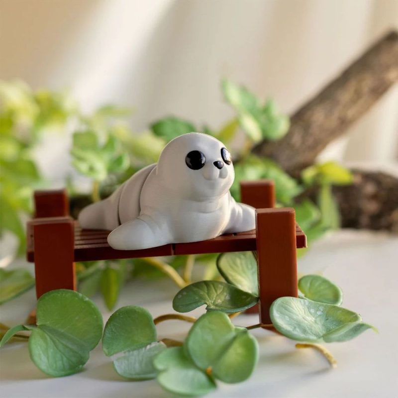 海豹  Articulated_Baby_Seal +Dock-3D合纵社-3D打印模型STL格式3mf格式免费下载!