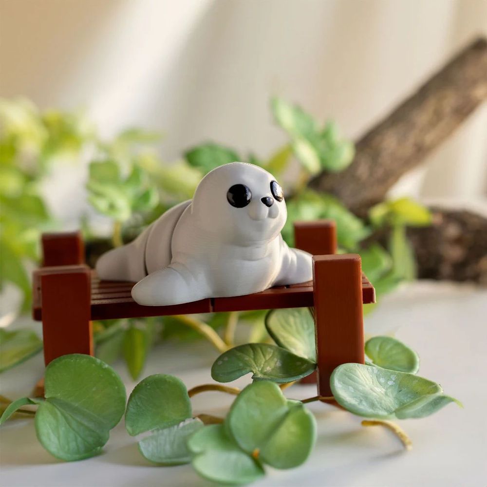 海豹  Articulated_Baby_Seal +Dock-3D合纵社-3D打印模型STL格式3mf格式免费下载！