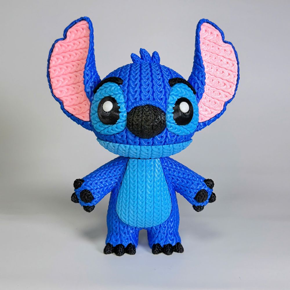 针织史迪仔 Stitch Crochet – Knitted (by Whale3Dstudio)-3D合纵社-3D打印模型STL格式3mf格式免费下载！