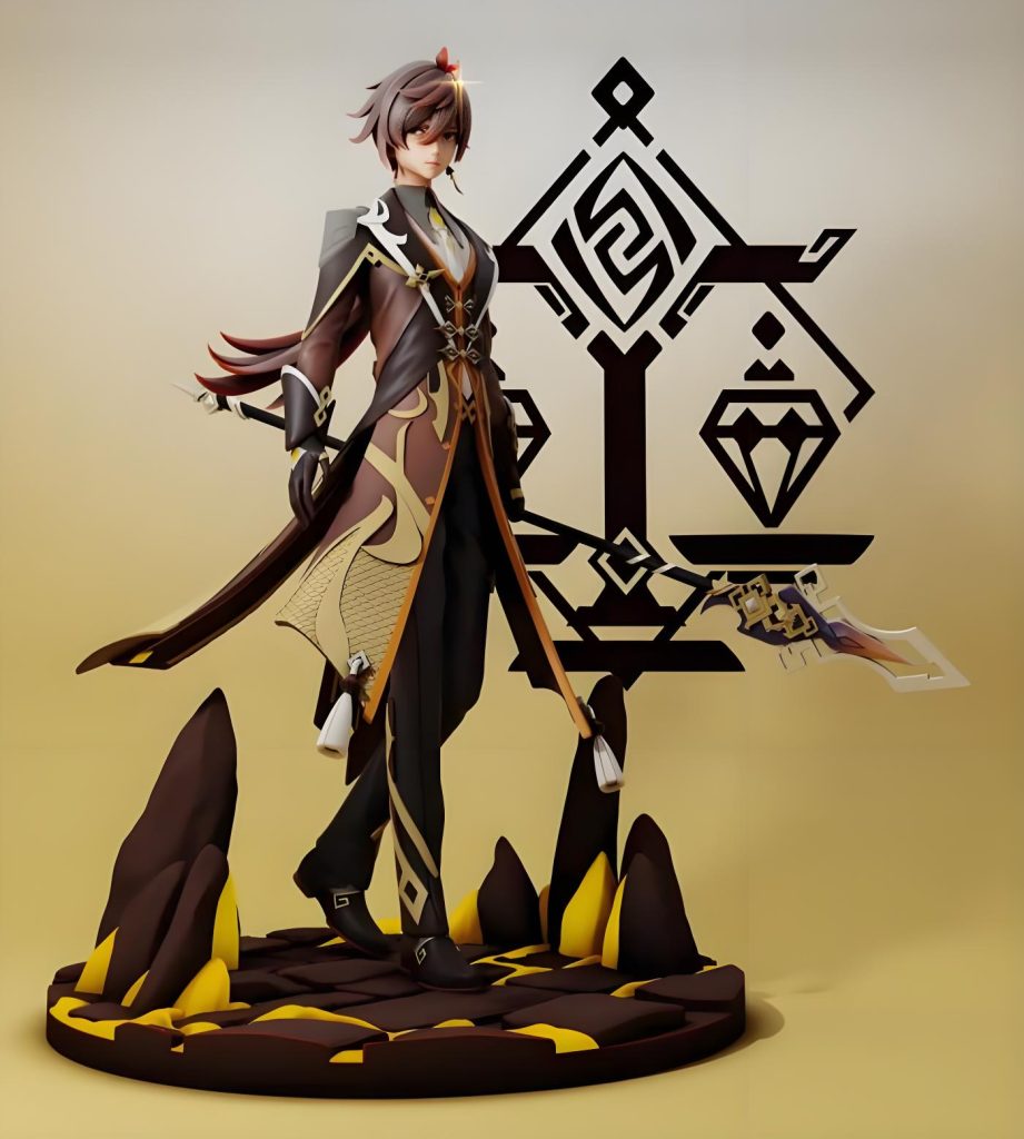 图片[4]-【原神】钟离 原神-尘世闲游 魔神 钟离-3D合纵社-3D打印模型STL格式3mf格式免费下载！