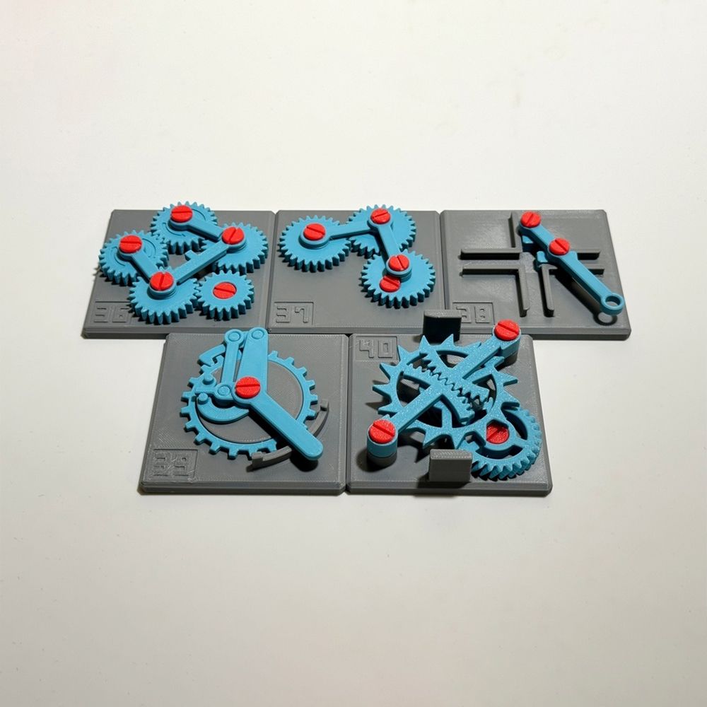 40组可动齿轮模组-3D合纵社-3D打印模型STL格式3mf格式免费下载！