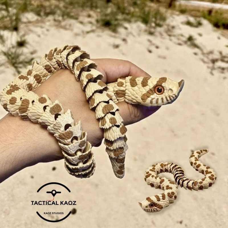 猪鼻蛇 Articulated Hognose Snake @Print3DWorld-3D合纵社-3D打印模型STL格式3mf格式免费下载！