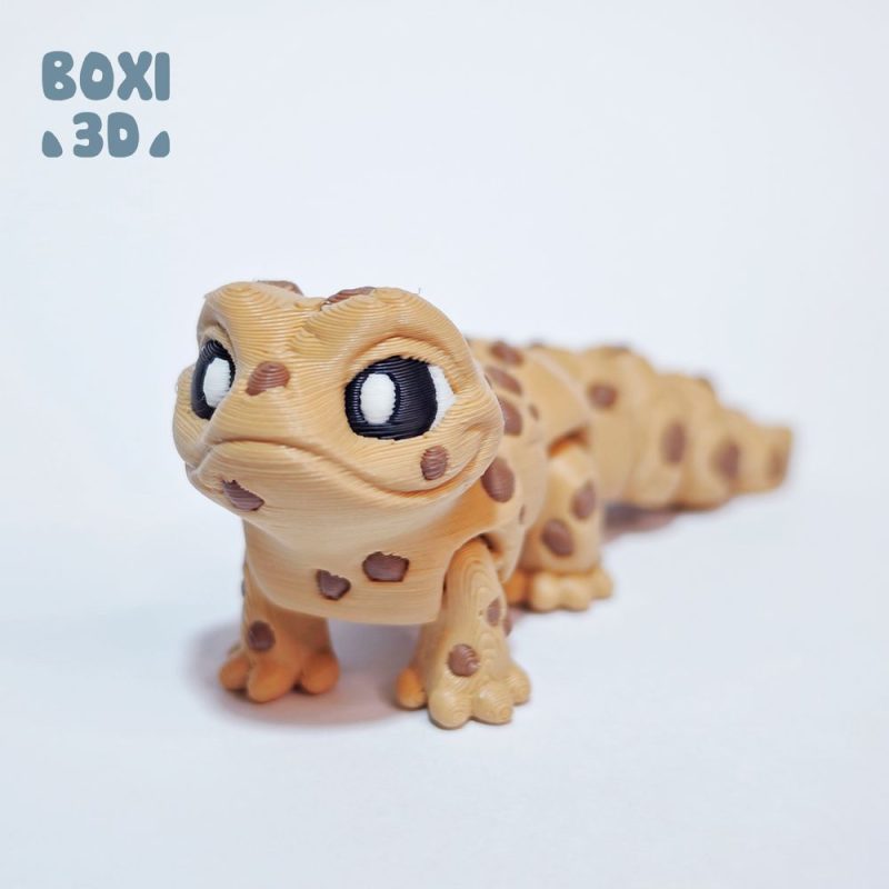 小壁虎 Boxi3D- Cookie Gecko-3D合纵社-3D打印模型STL格式3mf格式免费下载!