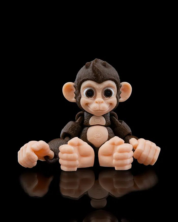 小猴子 StlFlix- Baby Chimp-3D合纵社-3D打印模型STL格式3mf格式免费下载！