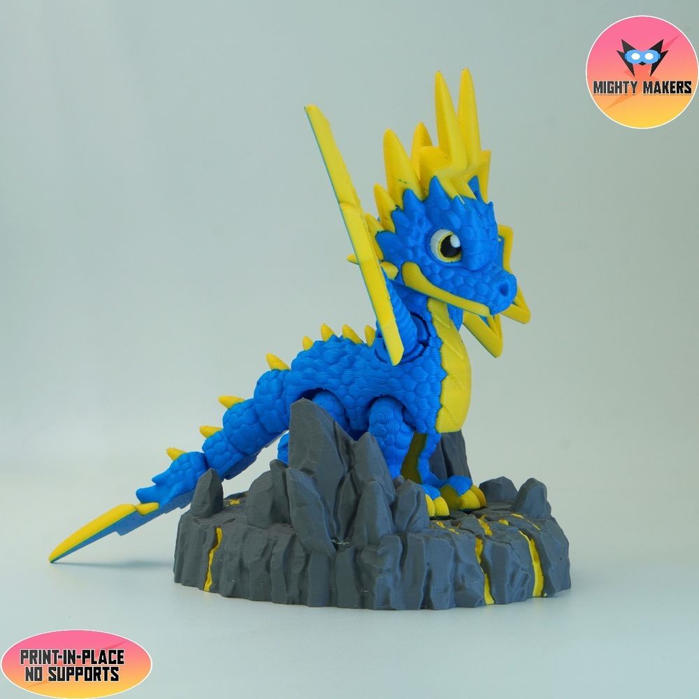 图片[3]-电龙 Flexi Electric Dragon @Print3DWorld-3D合纵社-3D打印模型STL格式3mf格式免费下载！