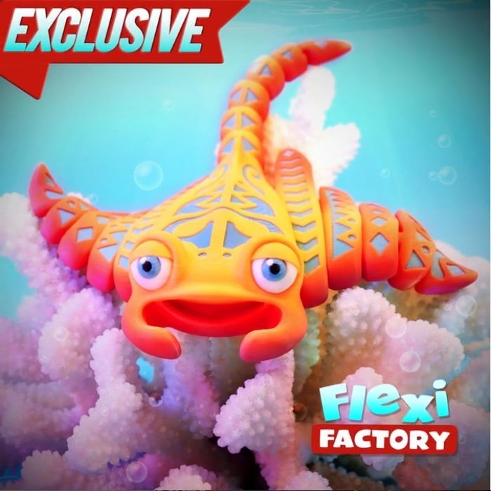 符文蝠鲼 exclusive-flexi-factory-manta-ray-for-members-only-3D合纵社-3D打印模型STL格式3mf格式免费下载！