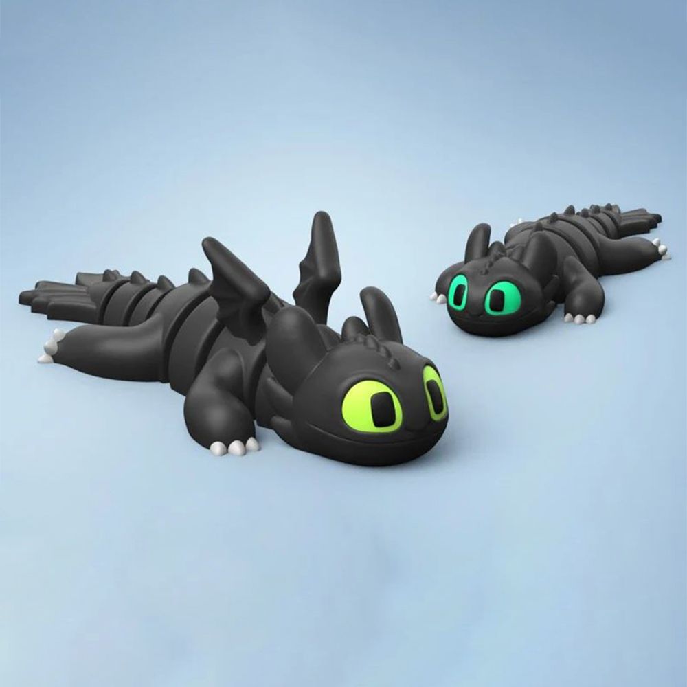 【驯龙高手】夜煞 ArticulatedToothlessV01-3D合纵社-3D打印模型STL格式3mf格式免费下载！