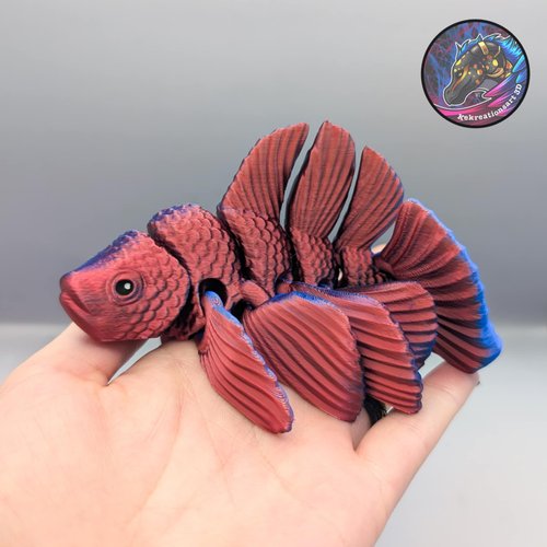 斗鱼 flexi beta fish-3D合纵社-3D打印模型STL格式3mf格式免费下载！