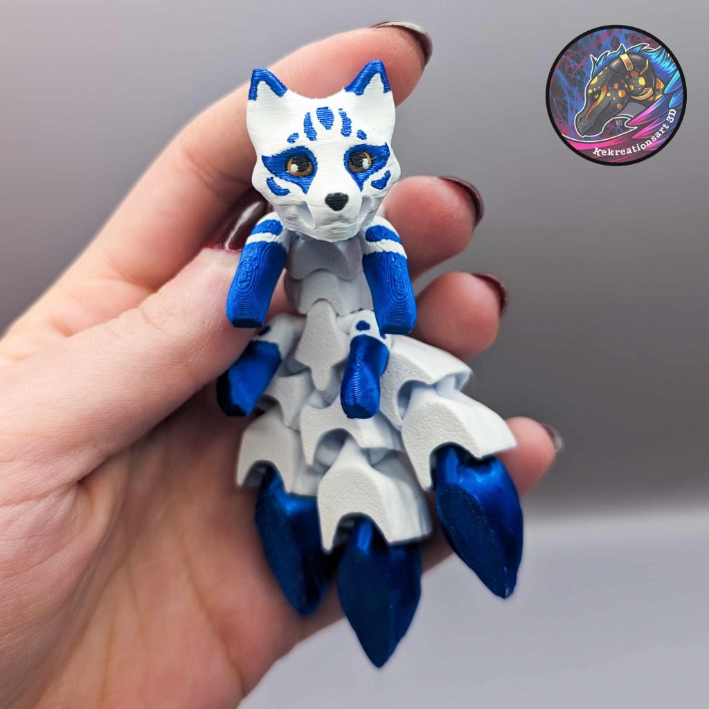 三尾狐-3D合纵社-3D打印模型STL格式3mf格式免费下载！