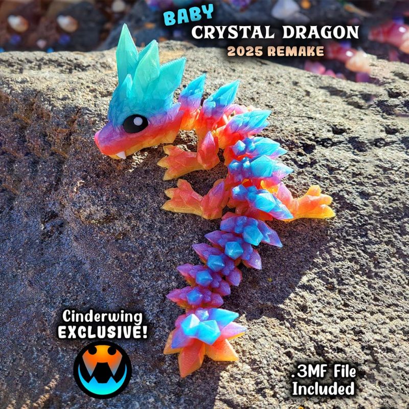 水晶龙 BABY Crystal Dragon 2025 Remake-3D合纵社-3D打印模型STL格式3mf格式免费下载！