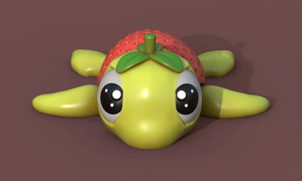 图片[2]-乌龟草莓 Strawberry Turtle @Print3DWorld-3D合纵社-3D打印模型STL格式3mf格式免费下载！