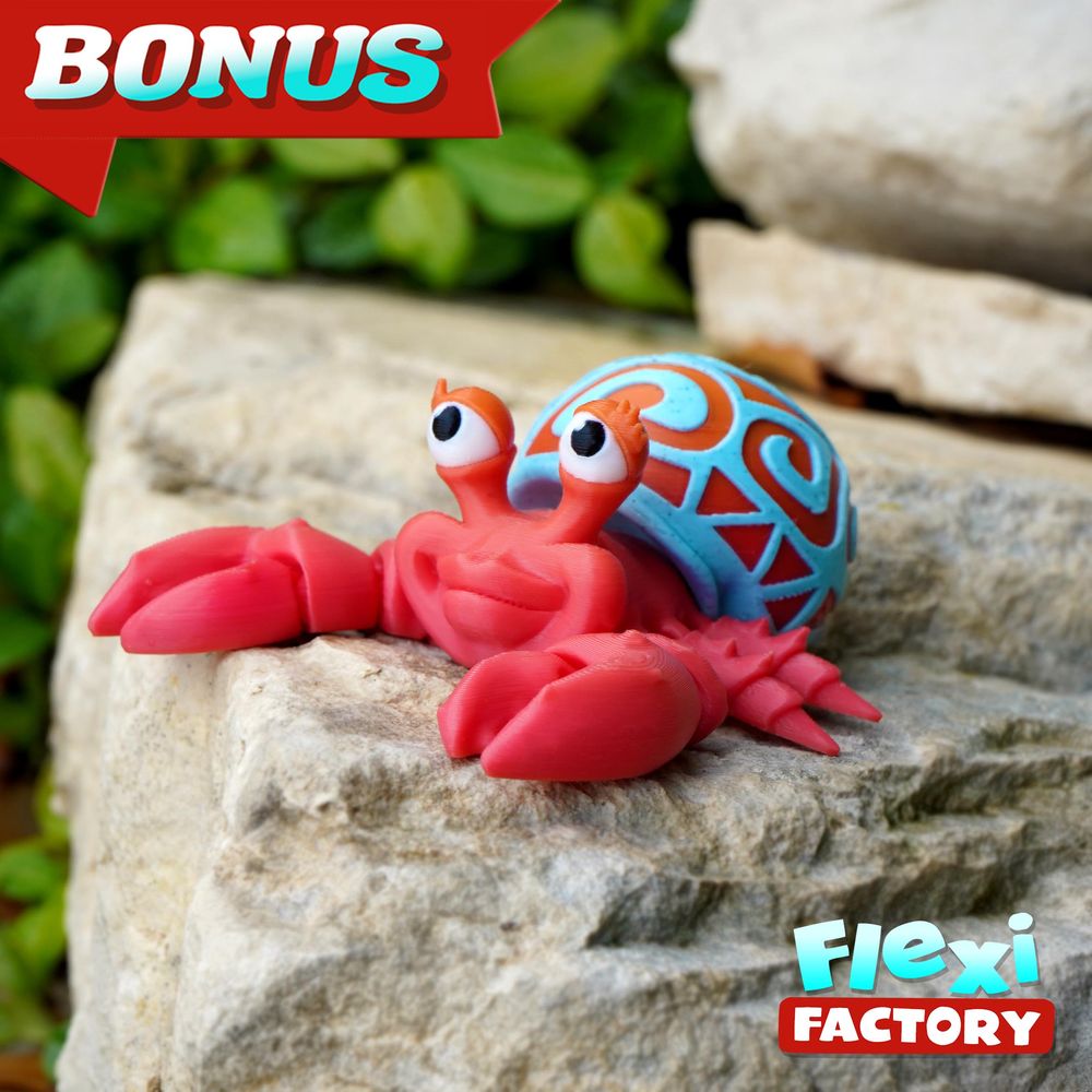 图片[4]-符文寄居蟹 Bonus_Flexi Factory Tattooed Hermit Crab pair-3D合纵社-3D打印模型STL格式3mf格式免费下载！