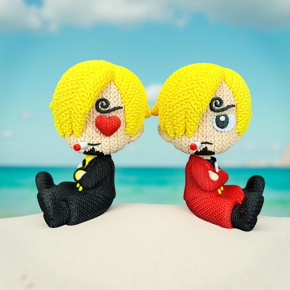 针织山治 Whale3Dstudio- Sanji Knitted @Print3DWorld-3D合纵社-3D打印模型STL格式3mf格式免费下载！