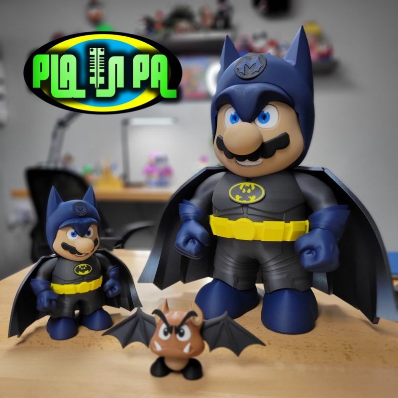 蝙蝠侠马里奥 PLA N PA - Batman Mario-3D合纵社-3D打印模型STL格式3mf格式免费下载！