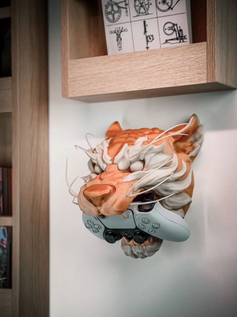 老虎游戏手柄支架 Tiger Controller Stand Creature Series 4-3D合纵社-3D打印模型STL格式3mf格式免费下载！
