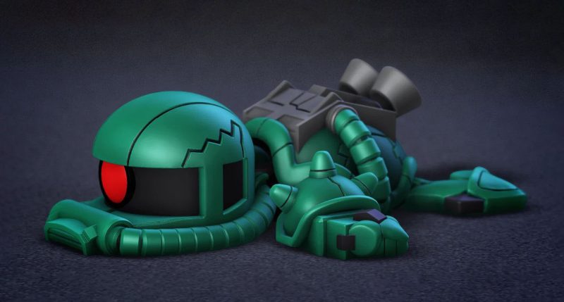 乌龟扎古 Super Turtle Gundam Zaku-3D合纵社-3D打印模型STL格式3mf格式免费下载！