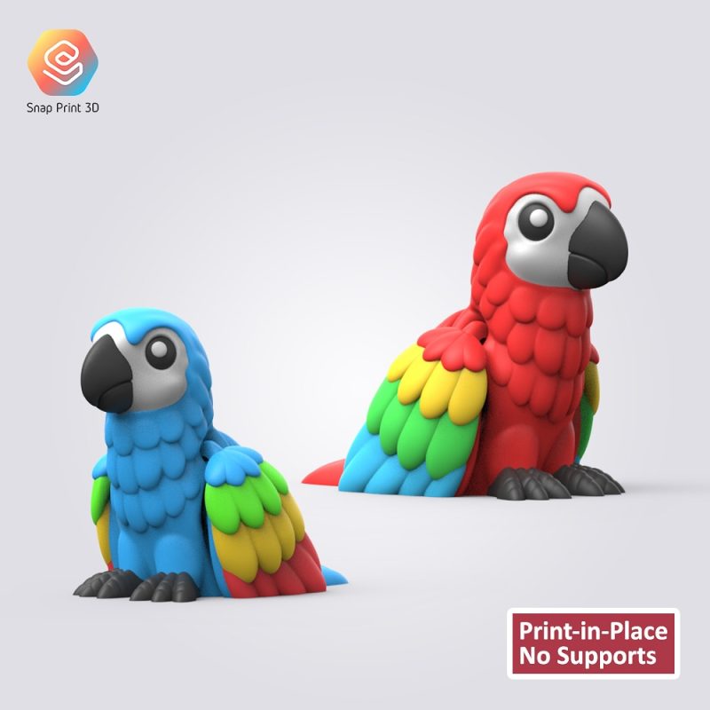 鹦鹉 flexi-parrot-3D合纵社-3D打印模型STL格式3mf格式免费下载！
