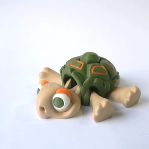 【可动小动物】乌龟 Nice Flexi Turtle-3D合纵社-3D打印模型STL格式3mf格式免费下载！