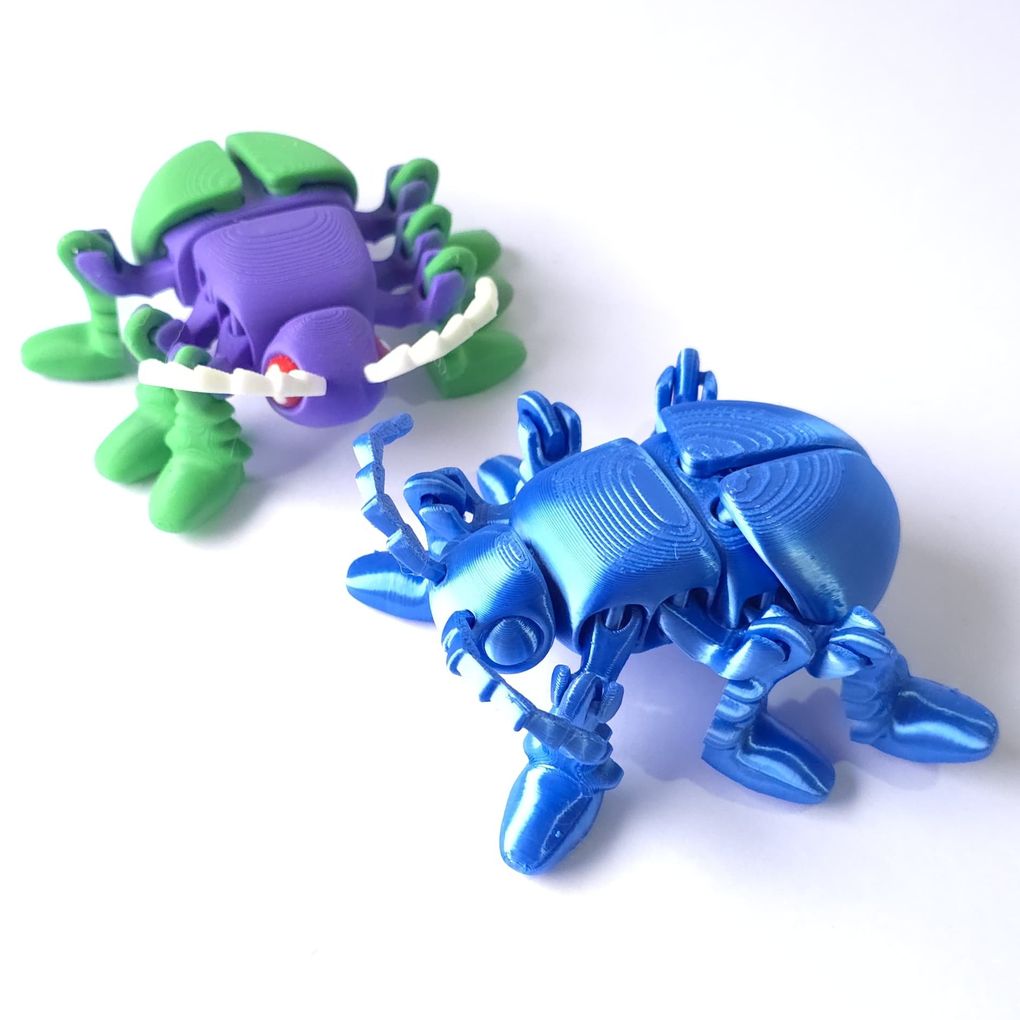 小甲虫 little Flexi beetle-3D合纵社-3D打印模型STL格式3mf格式免费下载！