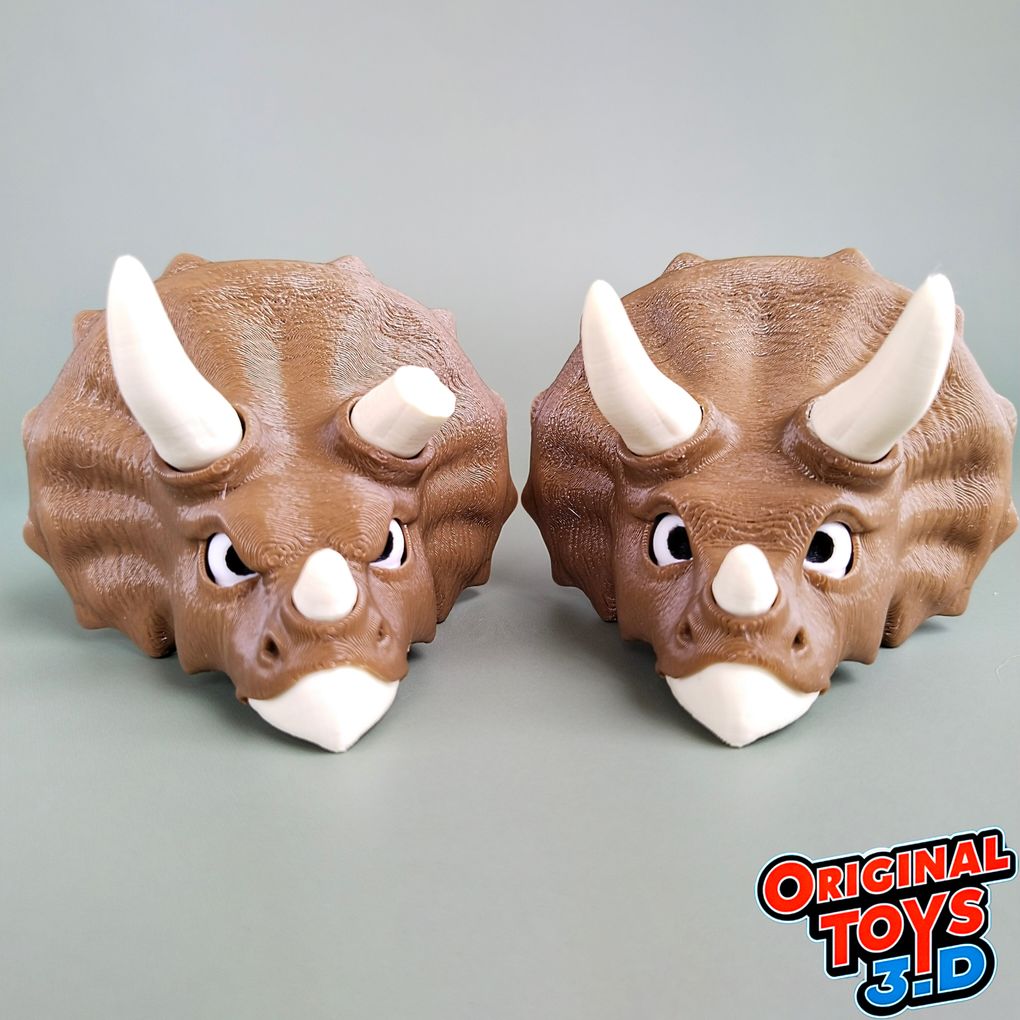 图片[3]-三角龙 Triceratops Articulate Flexi-3D合纵社-3D打印模型STL格式3mf格式免费下载！