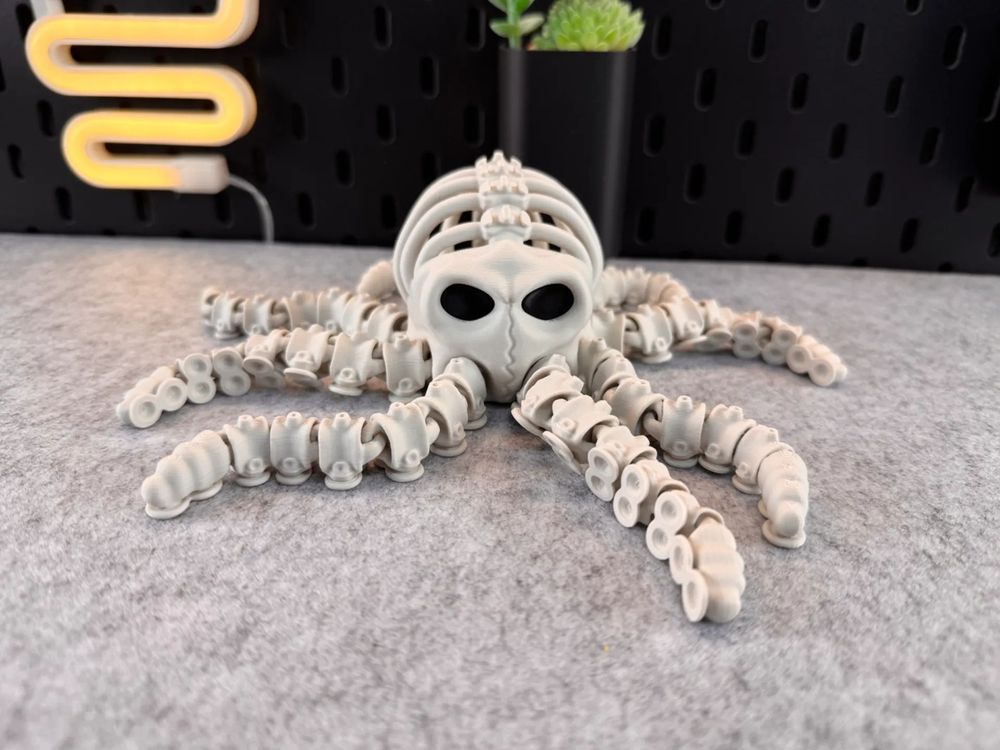 图片[5]-骷髅章鱼 Articulated Skeleton Octopus-3D合纵社-3D打印模型STL格式3mf格式免费下载！