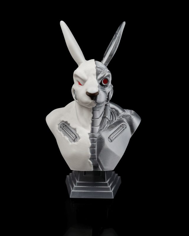 赛博兔半身像-3D合纵社-3D打印模型STL格式3mf格式免费下载！