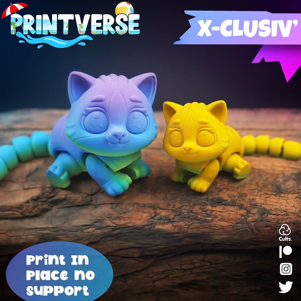 图片[3]-小猫 Ginger Cat Exclusive Release-3D合纵社-3D打印模型STL格式3mf格式免费下载！