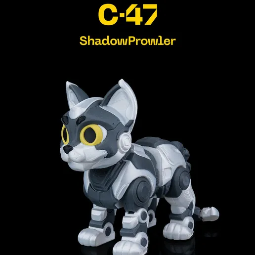 机械猫 C-47 ”ShadowProwler”-3D合纵社-3D打印模型STL格式3mf格式免费下载！