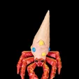 冰激凌龙虾 Hermit Icecrab-3D合纵社-3D打印模型STL格式3mf格式免费下载！