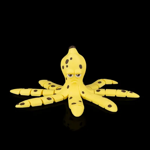 香蕉章鱼 Octonana-3D合纵社-3D打印模型STL格式3mf格式免费下载！