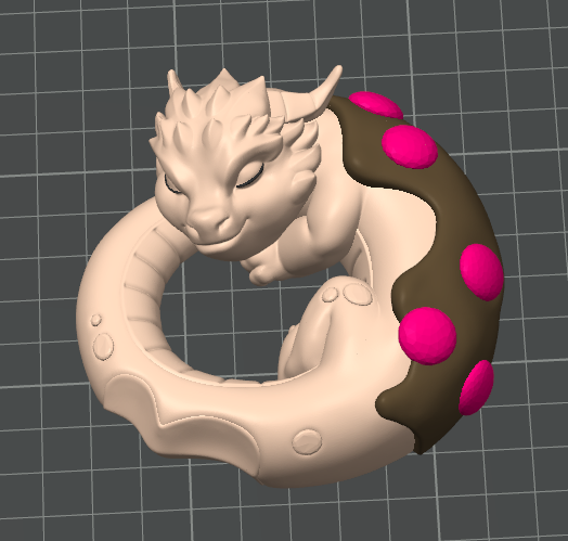 甜甜圈龙 Dragonut_PrusaSlicer-3D合纵社-3D打印模型STL格式3mf格式免费下载！