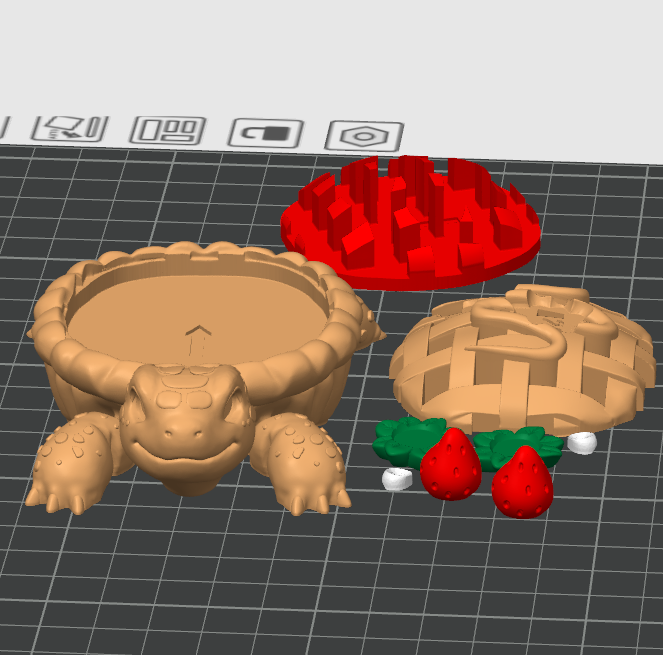 馅饼乌龟 TurtleBerry Pie_PrusaSlicer-3D合纵社-3D打印模型STL格式3mf格式免费下载！