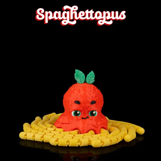 意大利面章鱼 Spaghettopus-3D合纵社-3D打印模型STL格式3mf格式免费下载！