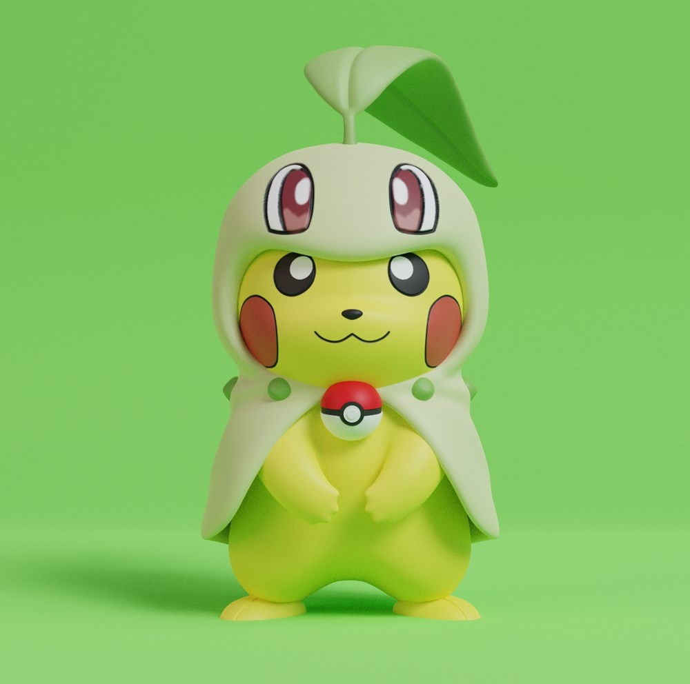 【宠物小精灵】皮卡丘-3D合纵社-3D打印模型STL格式3mf格式免费下载！