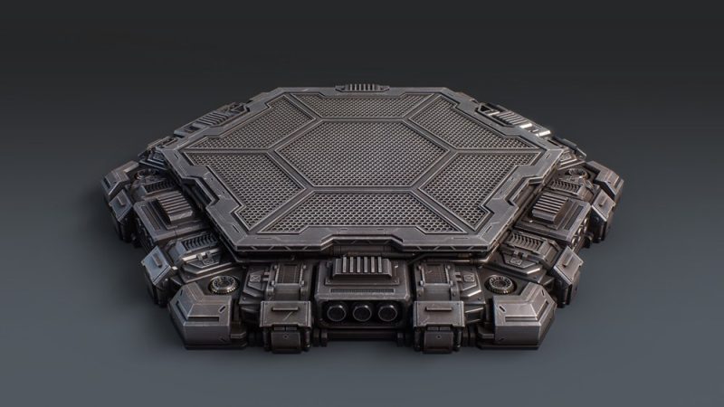 科幻机甲地台-3D合纵社-3D打印模型STL格式3mf格式免费下载！