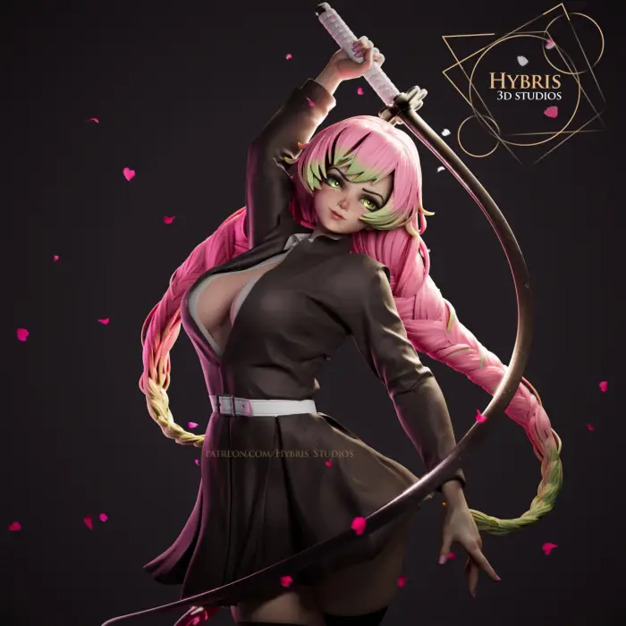 图片[3]-【鬼灭之刃】甘露寺蜜璃-3D合纵社-3D打印模型STL格式3mf格式免费下载！