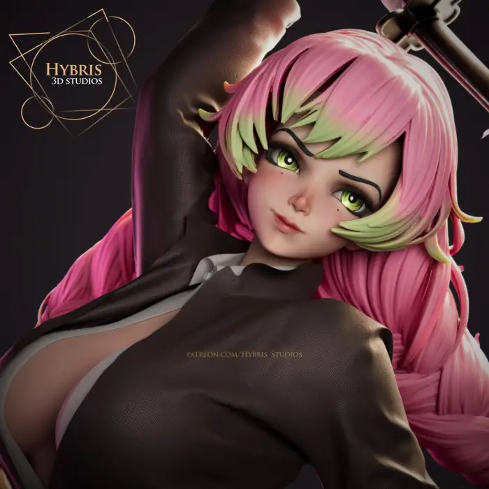 图片[2]-【鬼灭之刃】甘露寺蜜璃-3D合纵社-3D打印模型STL格式3mf格式免费下载！