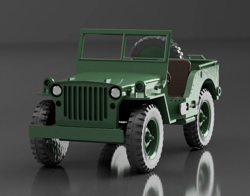 威利吉普车-3D合纵社-3D打印模型STL格式3mf格式免费下载!