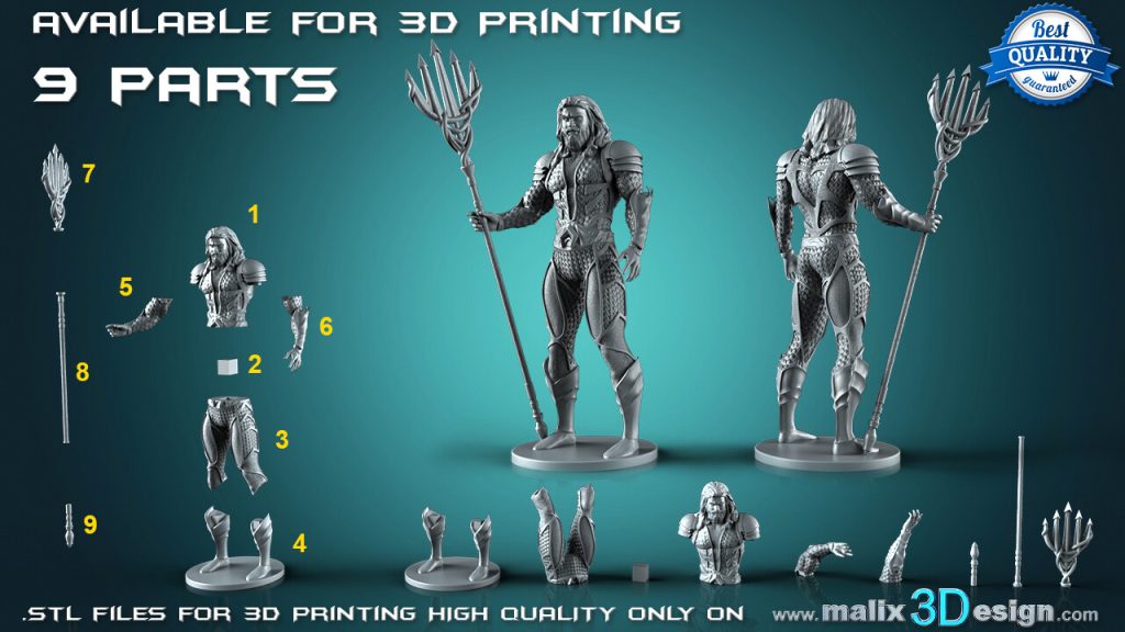 图片[2]-【正义联盟】海王-3D合纵社-3D打印模型STL格式3mf格式免费下载！