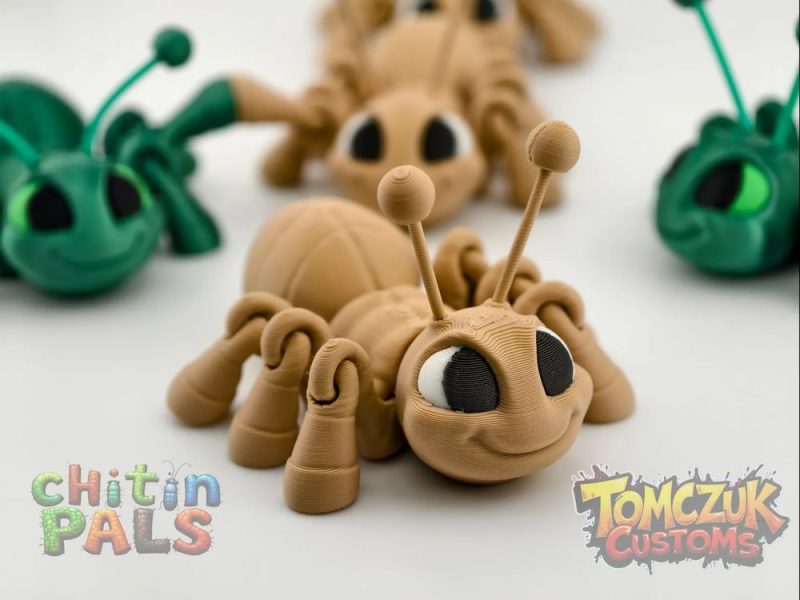 蚂蚁冰箱贴（触角线是耗材线）-3D合纵社-3D打印模型STL格式3mf格式免费下载！