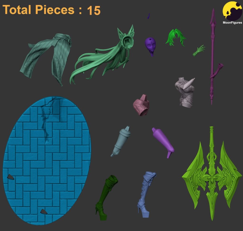 图片[4]-【崩坏：星穹铁道】Moon Figures – Honkai – Feixiao-3D合纵社-3D打印模型STL格式3mf格式免费下载！